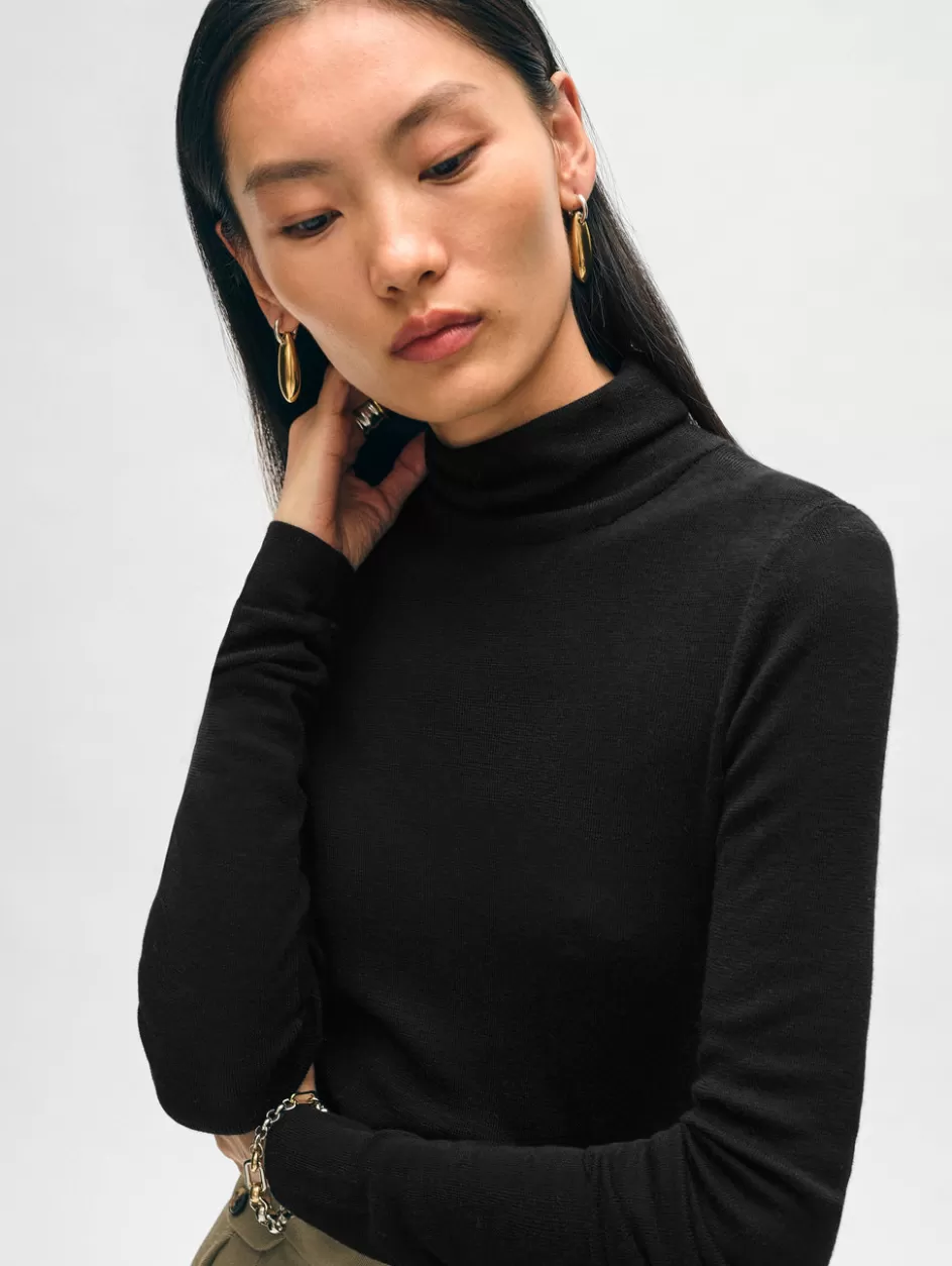 White + Warren Sweaters-superfine merino fitted turtleneck