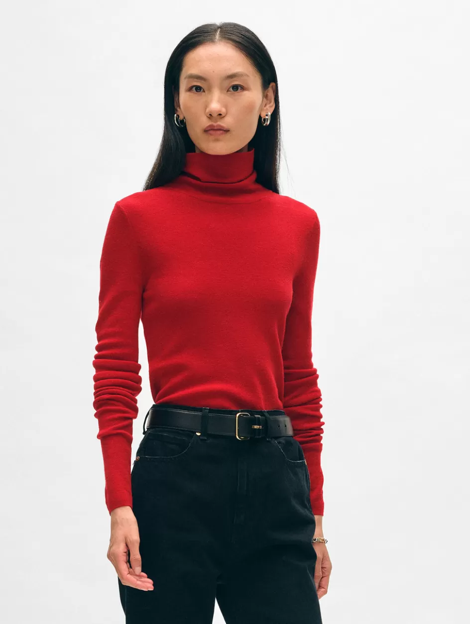 White + Warren Sweaters-superfine merino fitted turtleneck