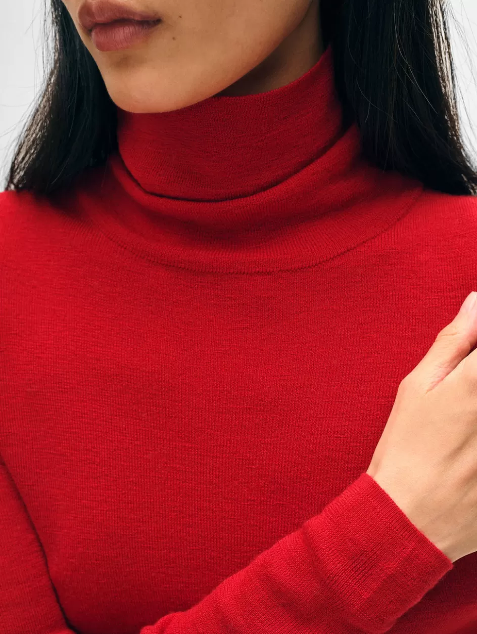 White + Warren Sweaters-superfine merino fitted turtleneck