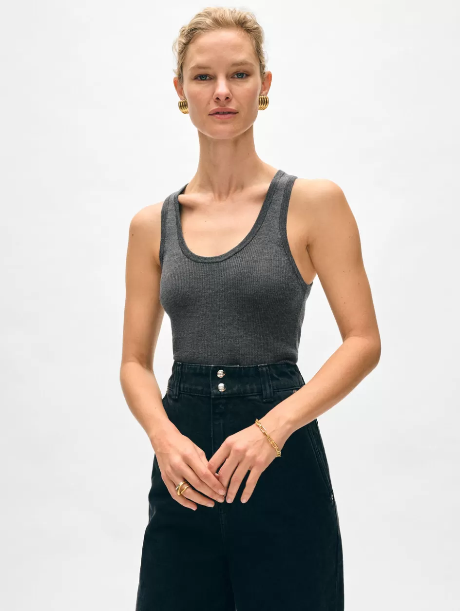 White + Warren Tops-superfine merino ribbed tank