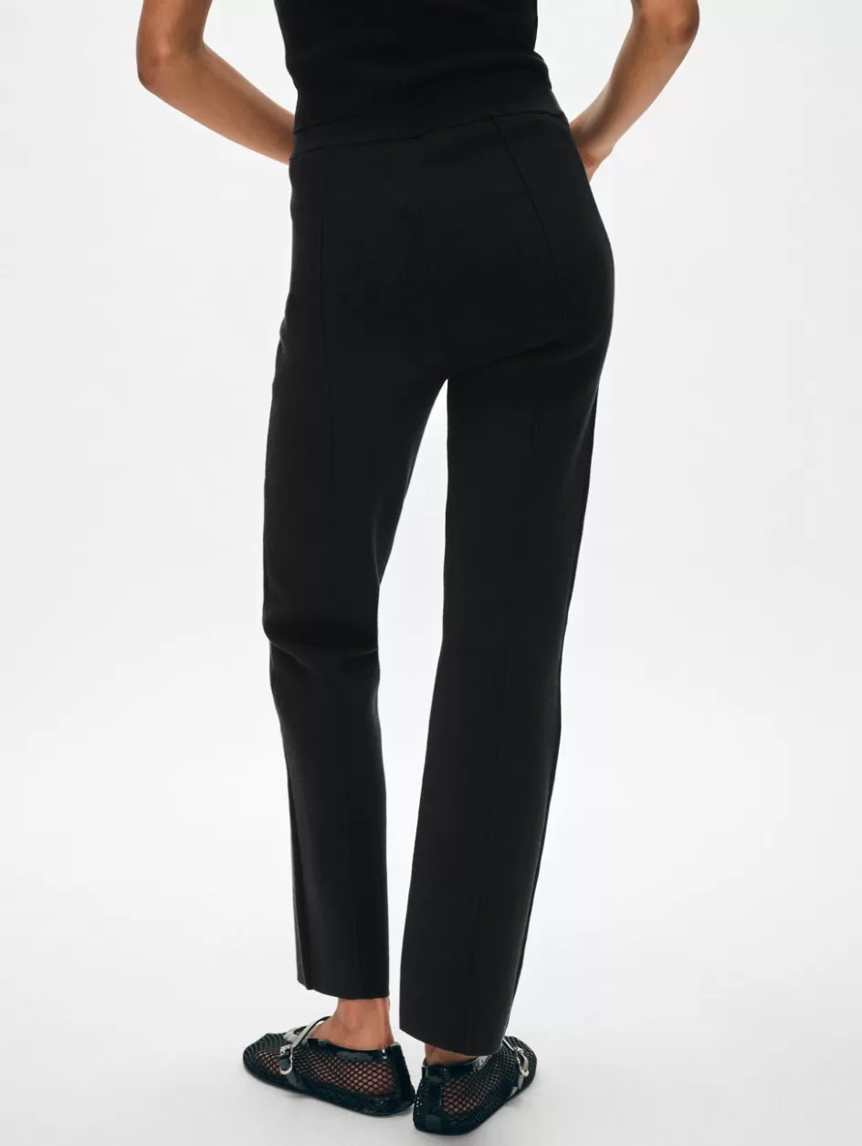 White + Warren Bottoms-superfine organic cotton kick flare pant