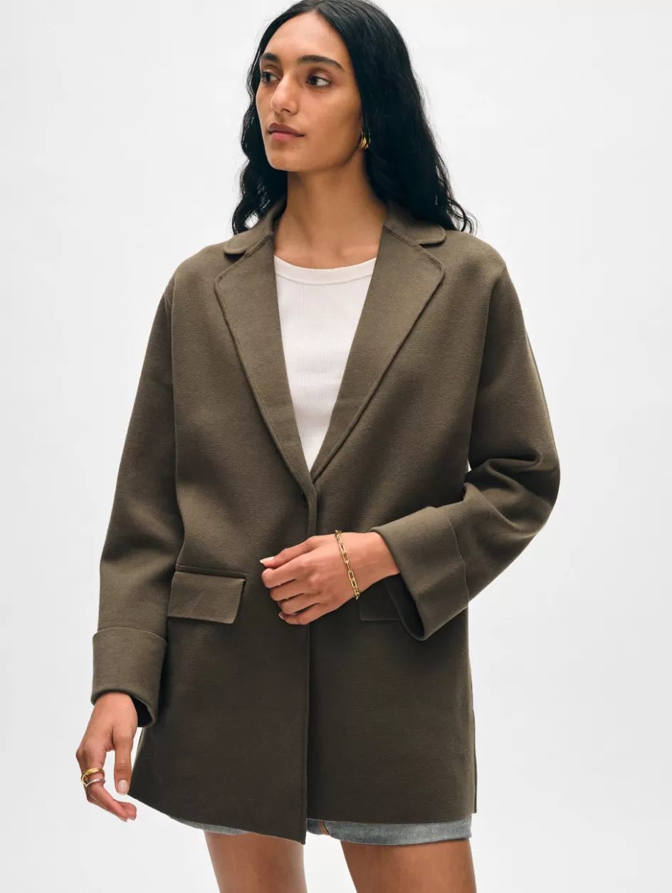 White + Warren Cardigans-superfine organic cotton oversized blazer